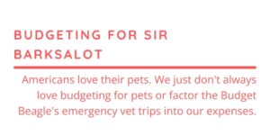 Budgeting for Pets Like Sir Barksalot