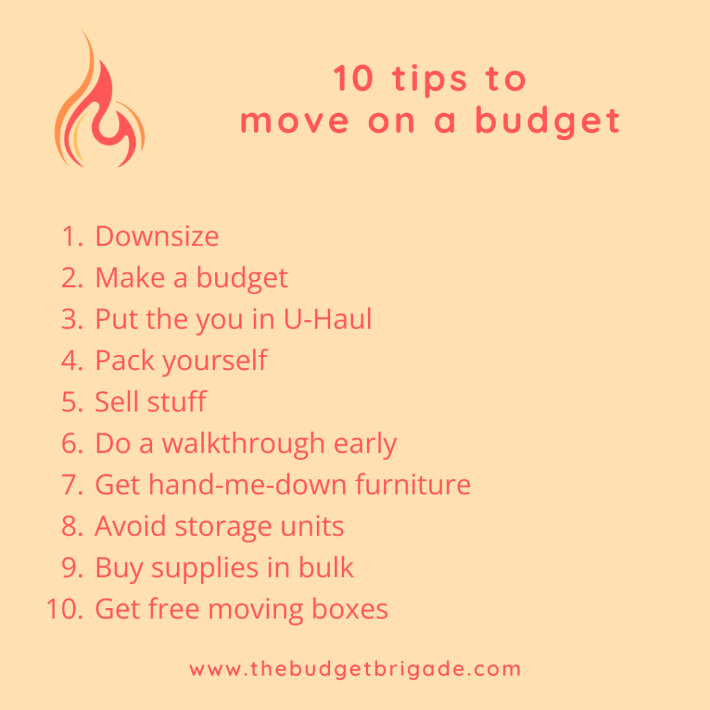 10 tips to help you move on a budget