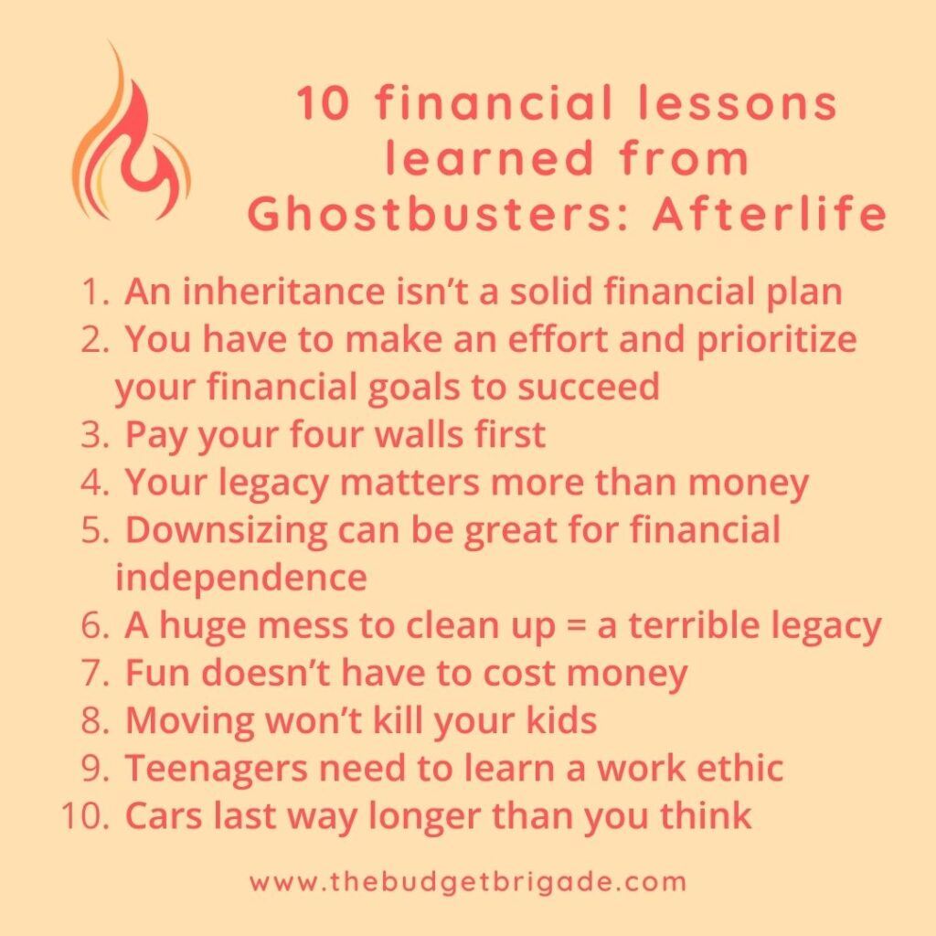 10 financial lessons we learned from watching the Ghostbusters Afterlife movie.