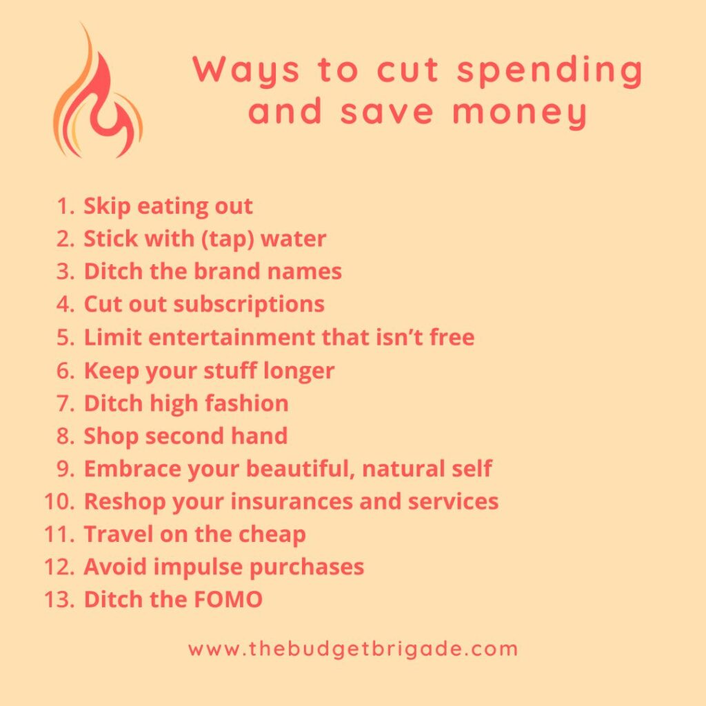 13 ways to save money and cut spending