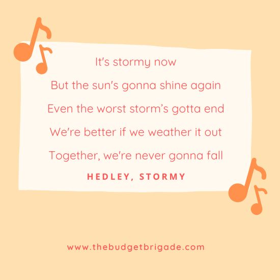 Lyrics to Hedley's Stormy