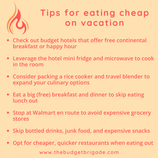 Seven practical tips on how to eat cheap on vacation or when traveling to help you stretch your budget.