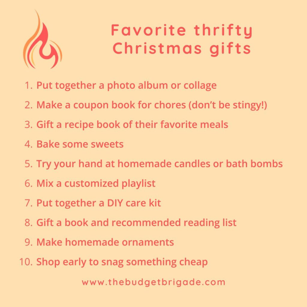 List of the top 10 favorite thrifty Christmas gifts