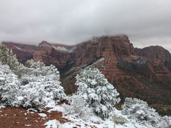 The north Kolob Canyons in Zion National Park. No FOMO out here with our first snow of the season