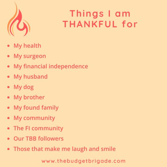 What I am thankful for this year, from my health to my wealth