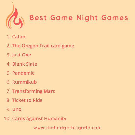 Our top 10 best game night games for a night of fun in tabletop gaming.