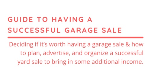 Guide to Having a Successful Garage or Yard Sale