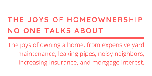 The Joys of Homeownership No One Talks About