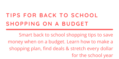 Tips for Back to School Shopping on a Budget